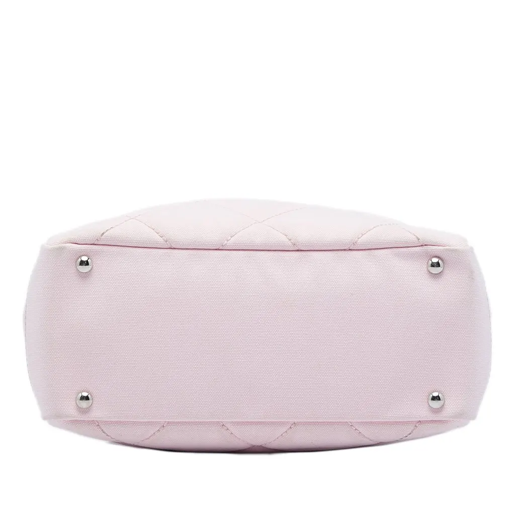 Chanel Small Quilted Canvas Paris Biarritz Tote Pink Very good - Inside View