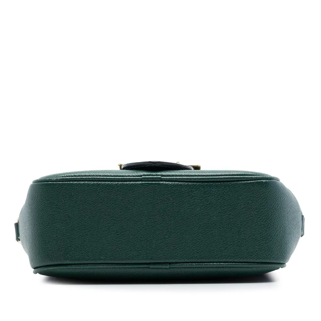 Burberry Small Soft Grained Calfskin Buckle Crossbody Green Leather Very good - Inside View