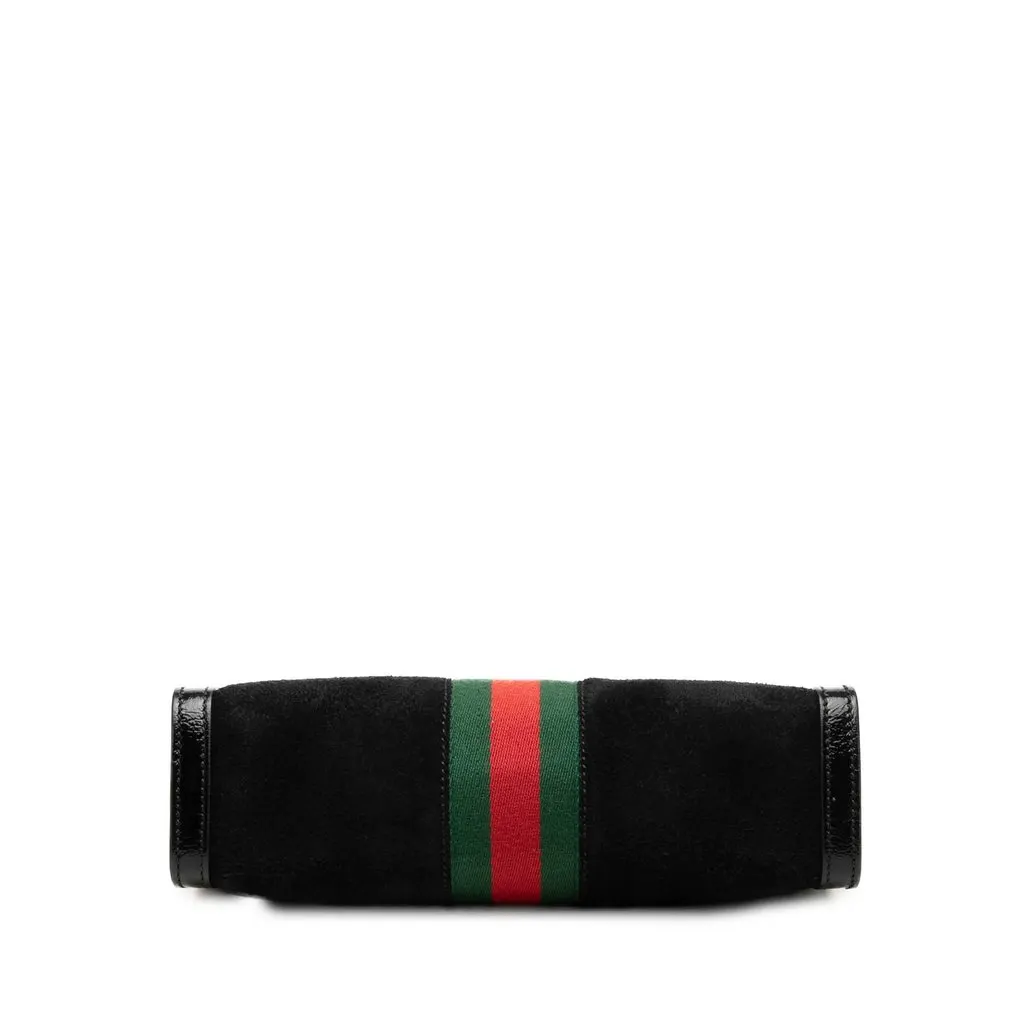 Gucci Small Suede Web Ophidia Chain Crossbody Black Leather Very good - Inside View