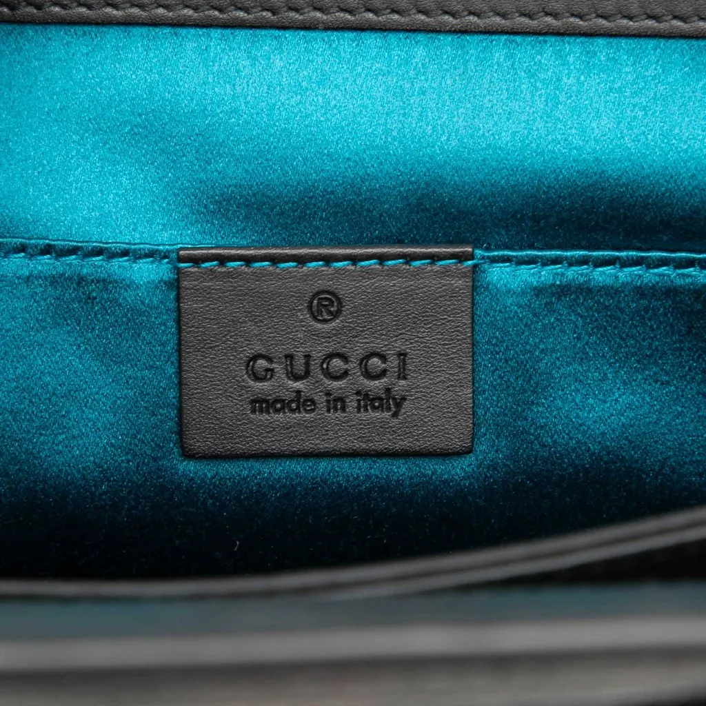 Gucci Small Suede Web Ophidia Chain Crossbody Black Leather Very good - Box View