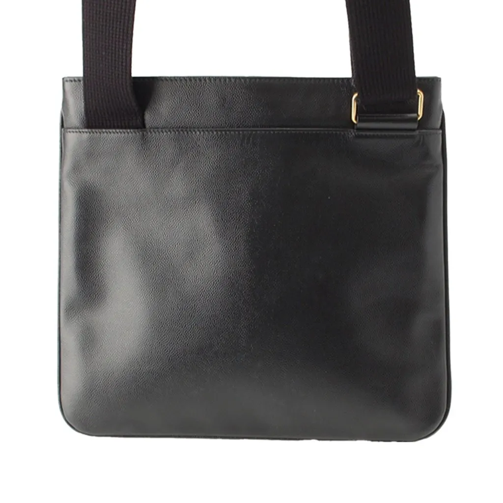 Saint Laurent Grain De Poudre Flat Crossbody Black Leather Very good - Inside View