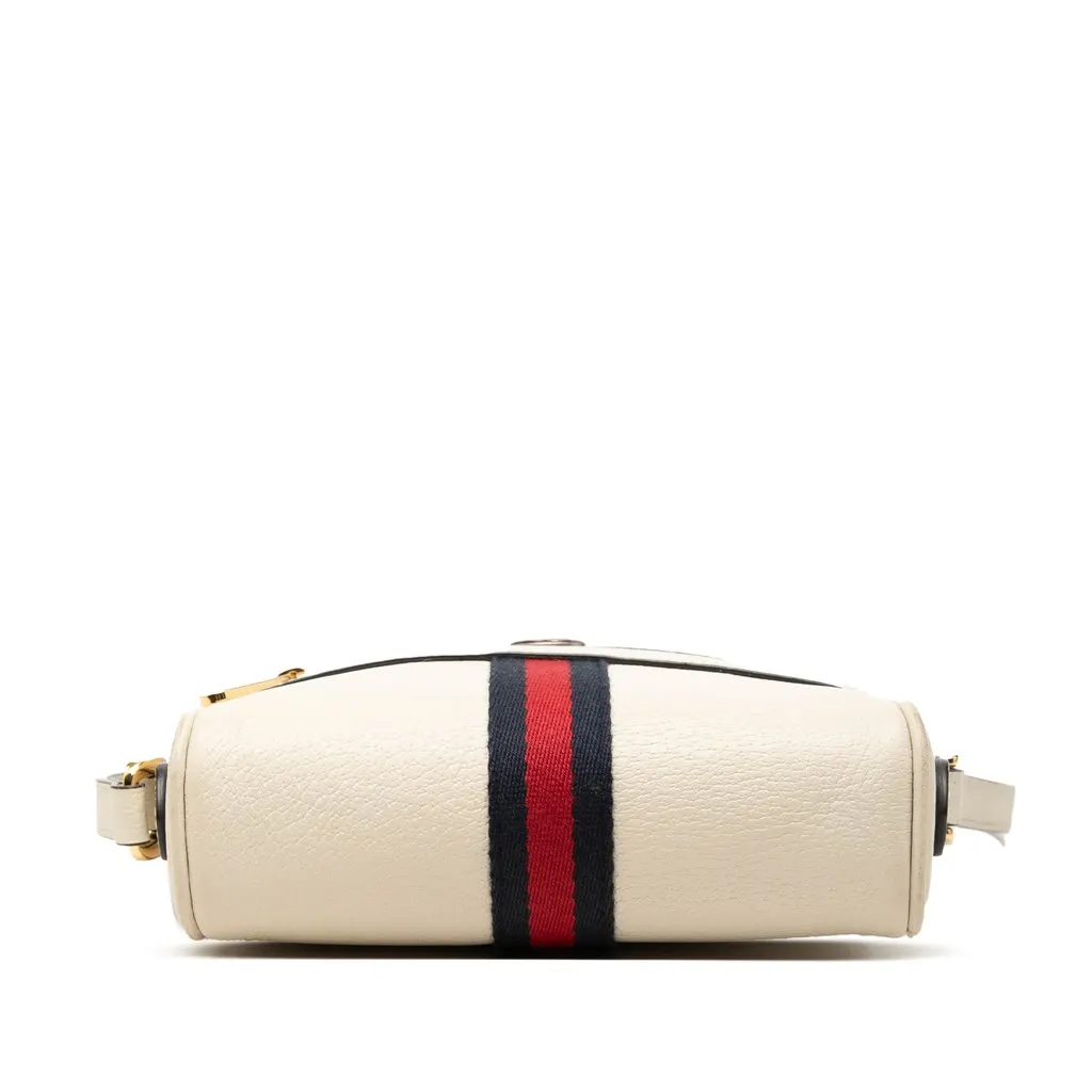 Gucci Mini Calfskin Web Ophidia Crossbody White Leather Very good - Inside View