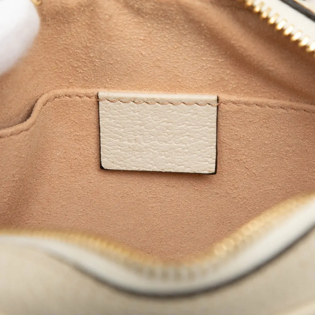 Gucci Mini Calfskin Web Ophidia Crossbody White Leather Very good - Box View