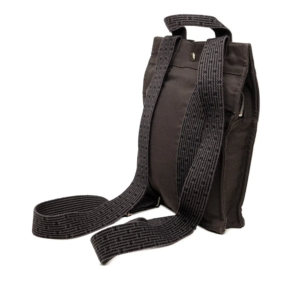 Hermès Canvas Herline Backpack PM Black Very good - Back View