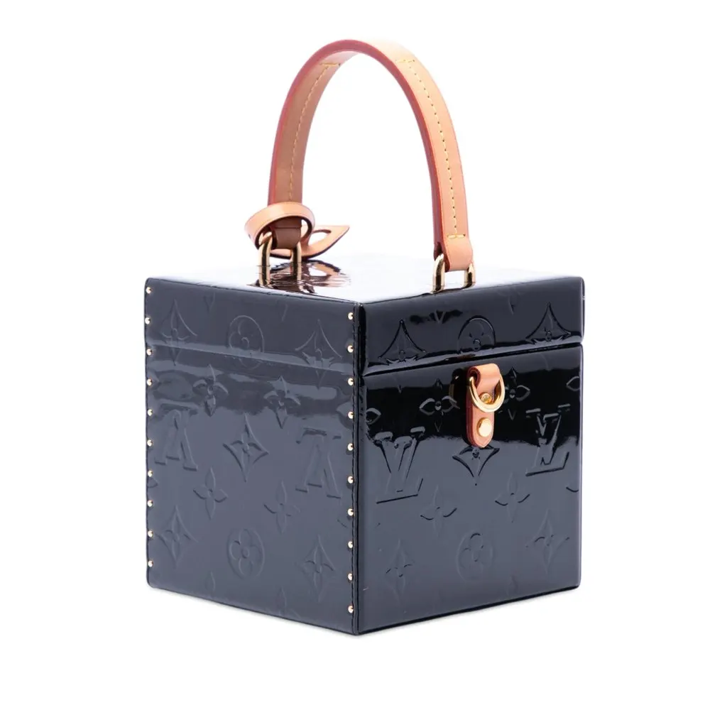 Louis Vuitton Monogram Vernis Bleecker Box Vanity Bag Black Leather Very good - Back View