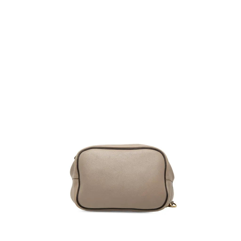 Chloé Small Calfskin and Suede Faye Backpack Brown Leather Very good - Inside View