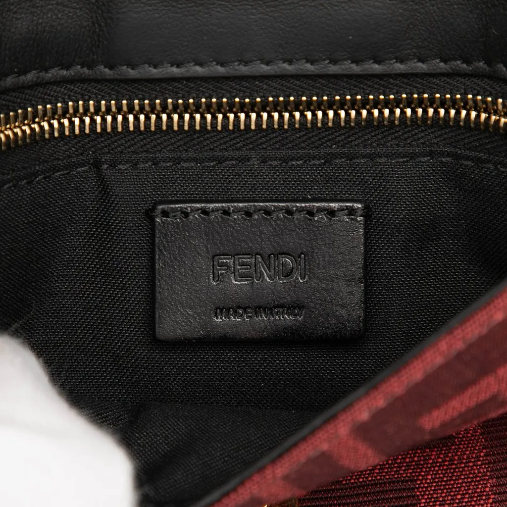 Fendi Zucca Canvas Convertible Baguette Pouch Red Very good - Box View