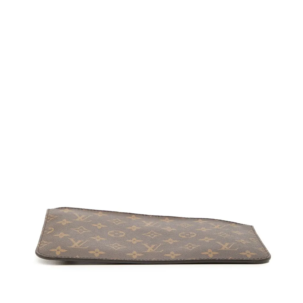 Louis Vuitton Monogram Neverfull MM Pouch Brown Canvas Very good - Inside View
