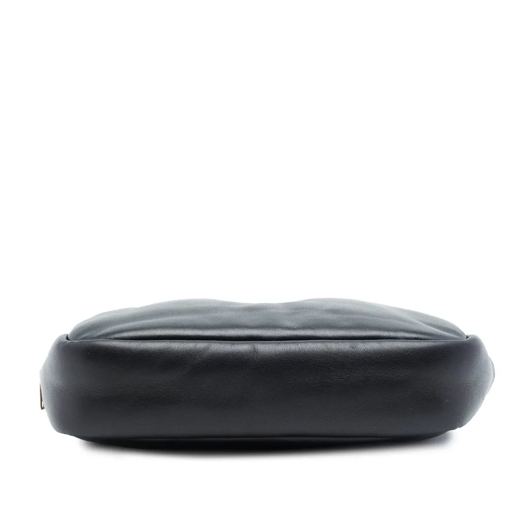 Saint Laurent Small Padded Lambskin Monogram Calypso Cosmetic Pouch Black Leather Very good - Inside View