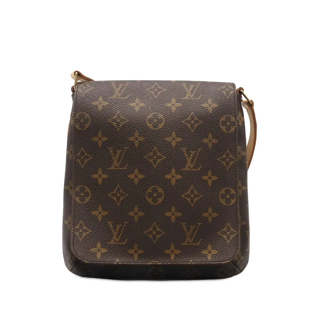 Louis Vuitton Monogram Musette Salsa PM Short Strap Brown Canvas Good - Front View