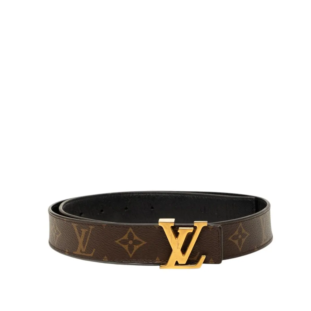 Louis Vuitton Monogram Initiales Reversible Belt Brown Very good - Front View