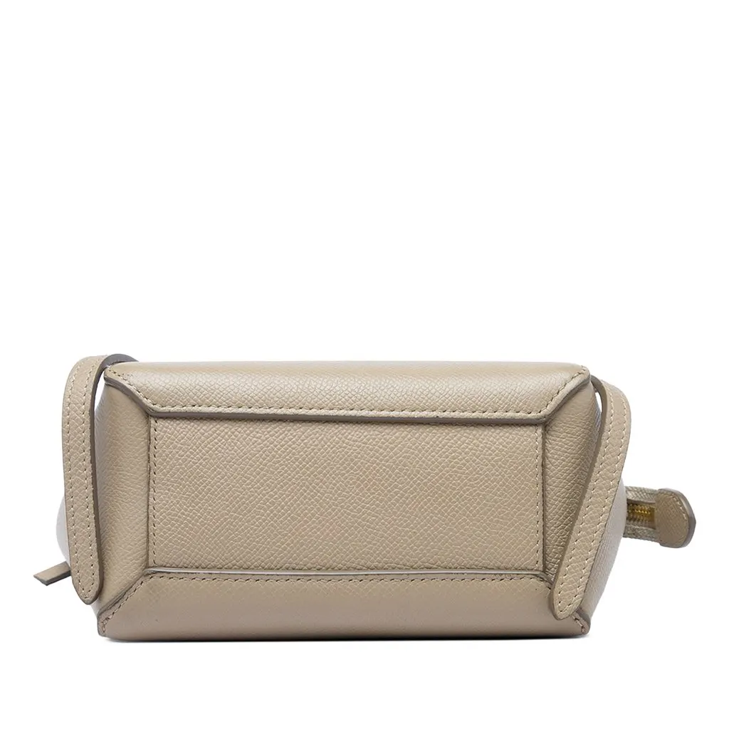 Celine Pico Grained Calfskin Belt Bag Brown Leather Very good - Inside View