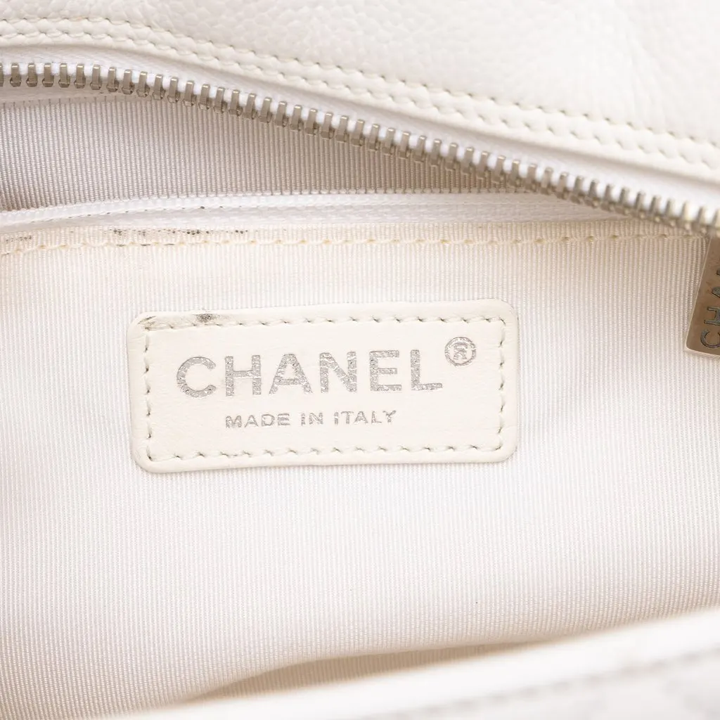 Chanel Petite Caviar Timeless Tote White Leather Very good - Box View