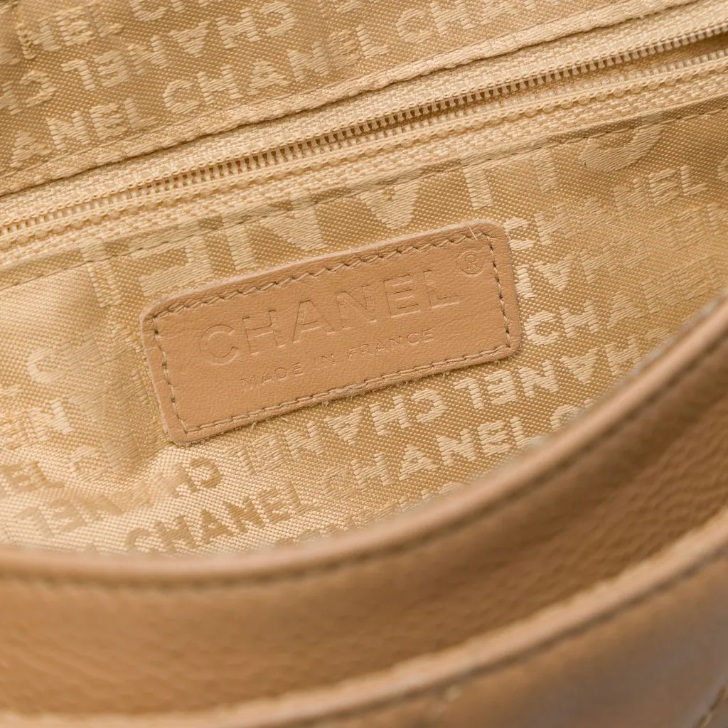 Chanel Small Quilted Caviar Accordion Flap Brown Leather Very good - Box View