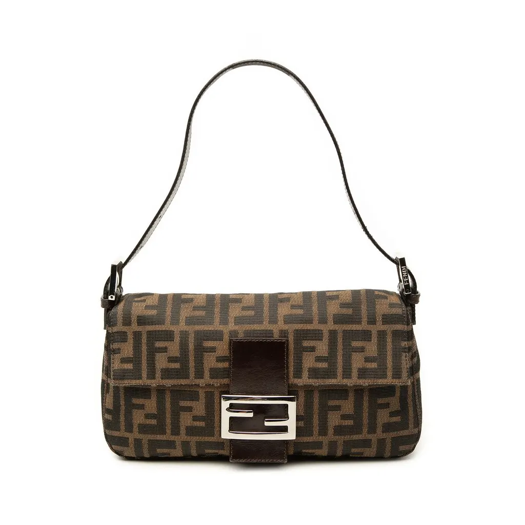 Fendi Zucca Canvas Baguette Brown Canvas Very good - Front View