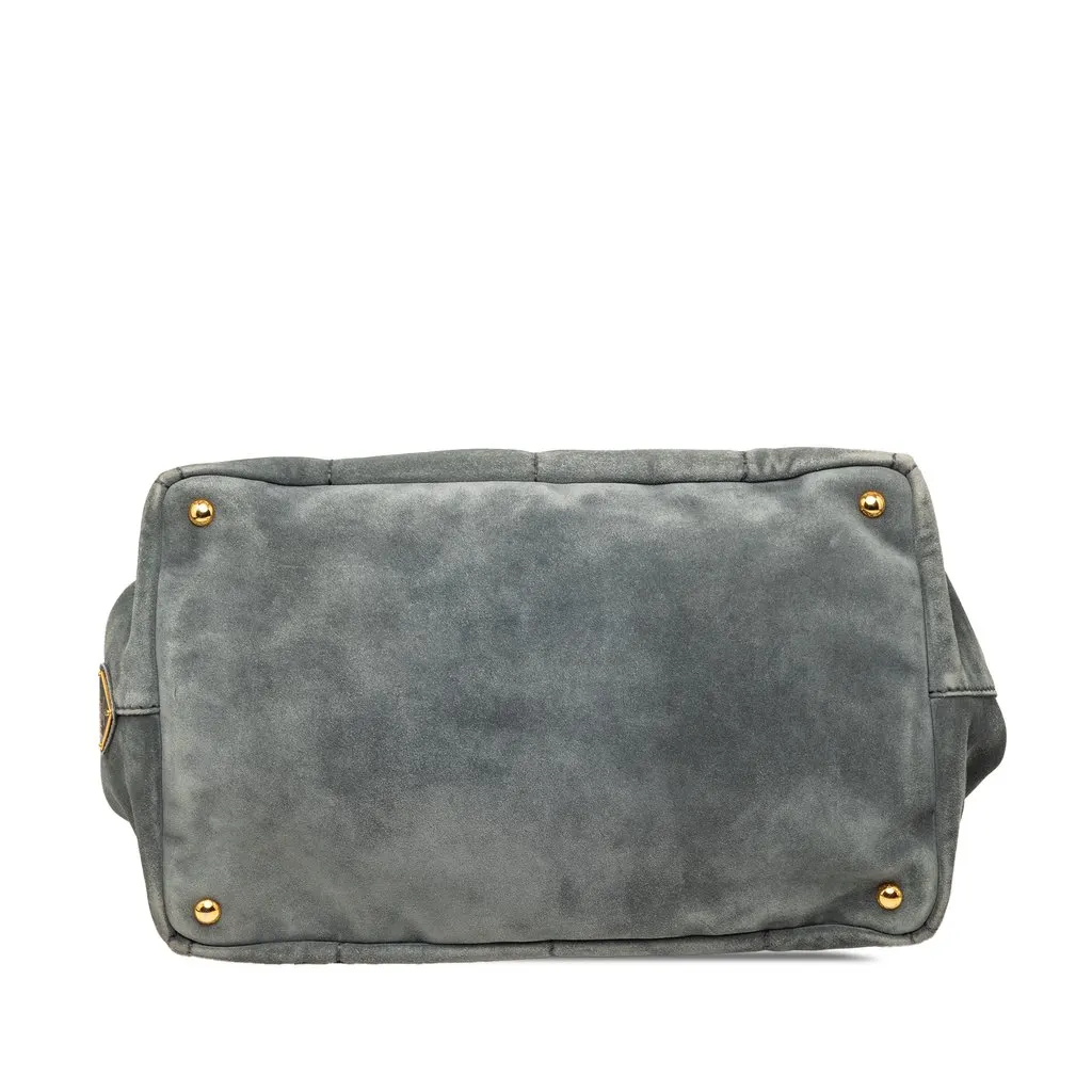Prada Large Scamosciato Canapa Logo Satchel MultiColor Leather Very good - Inside View