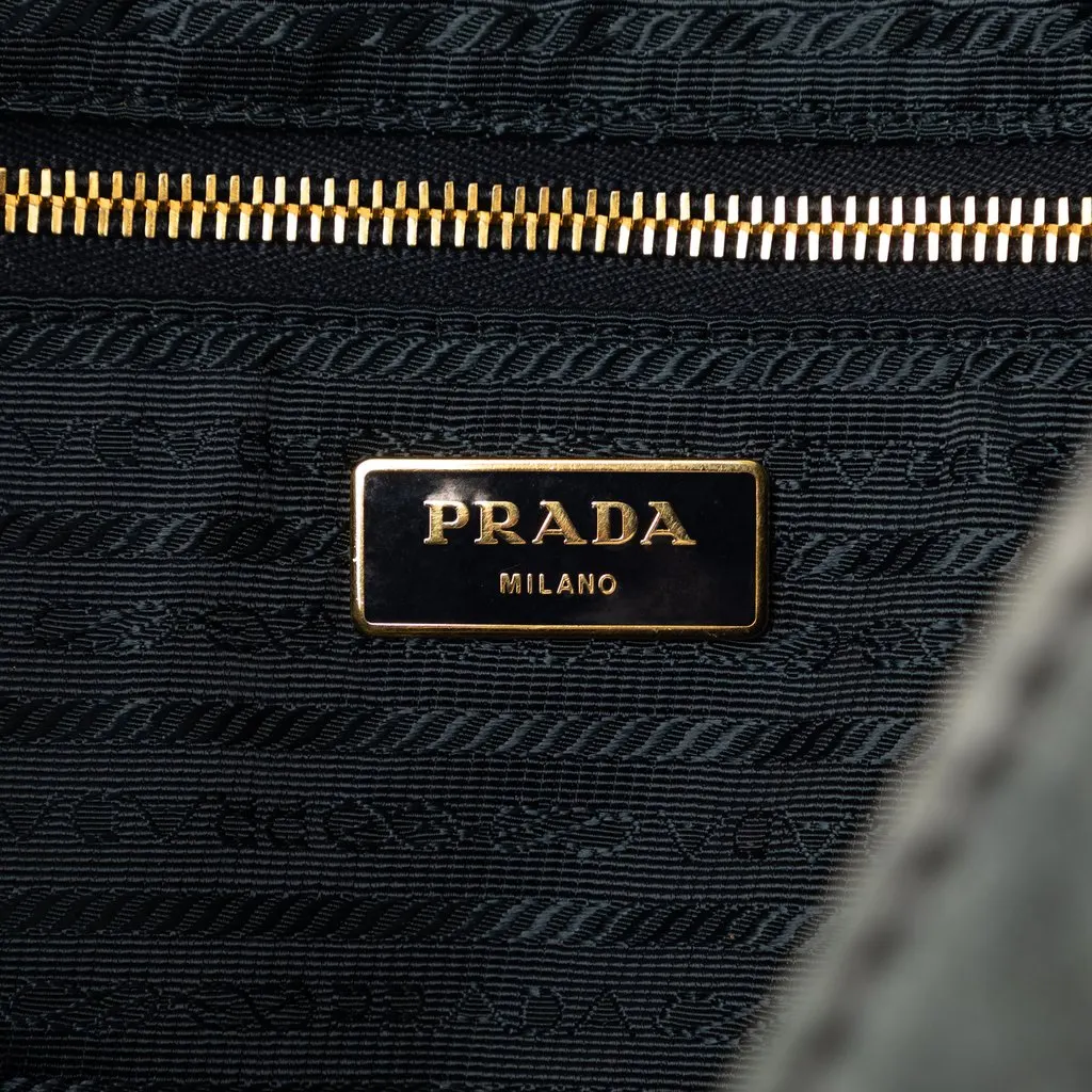 Prada Large Scamosciato Canapa Logo Satchel MultiColor Leather Very good - Box View