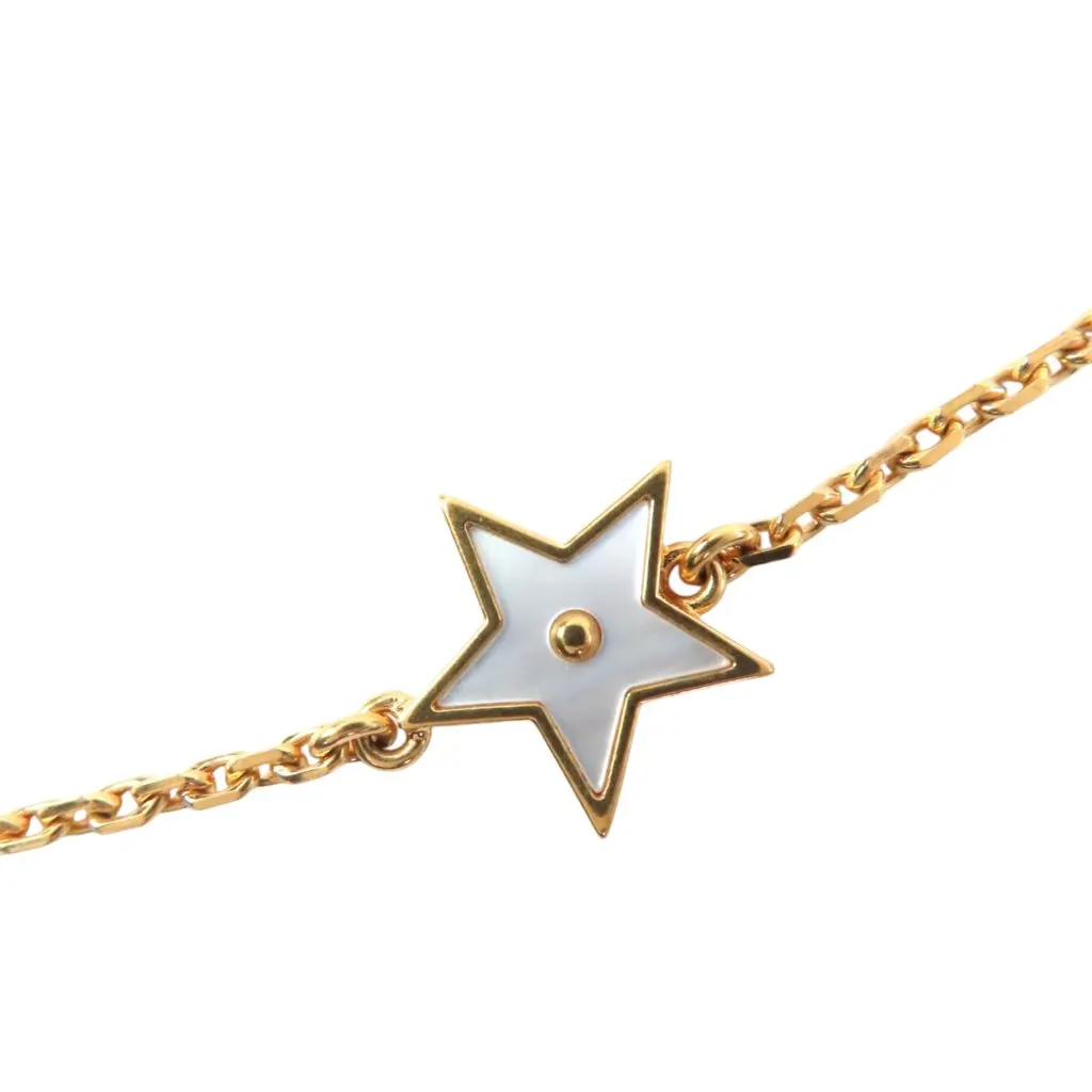 Dior Gold Plated CD Mother of Pearl Destiny Necklace Gold Metal Very good - Box View