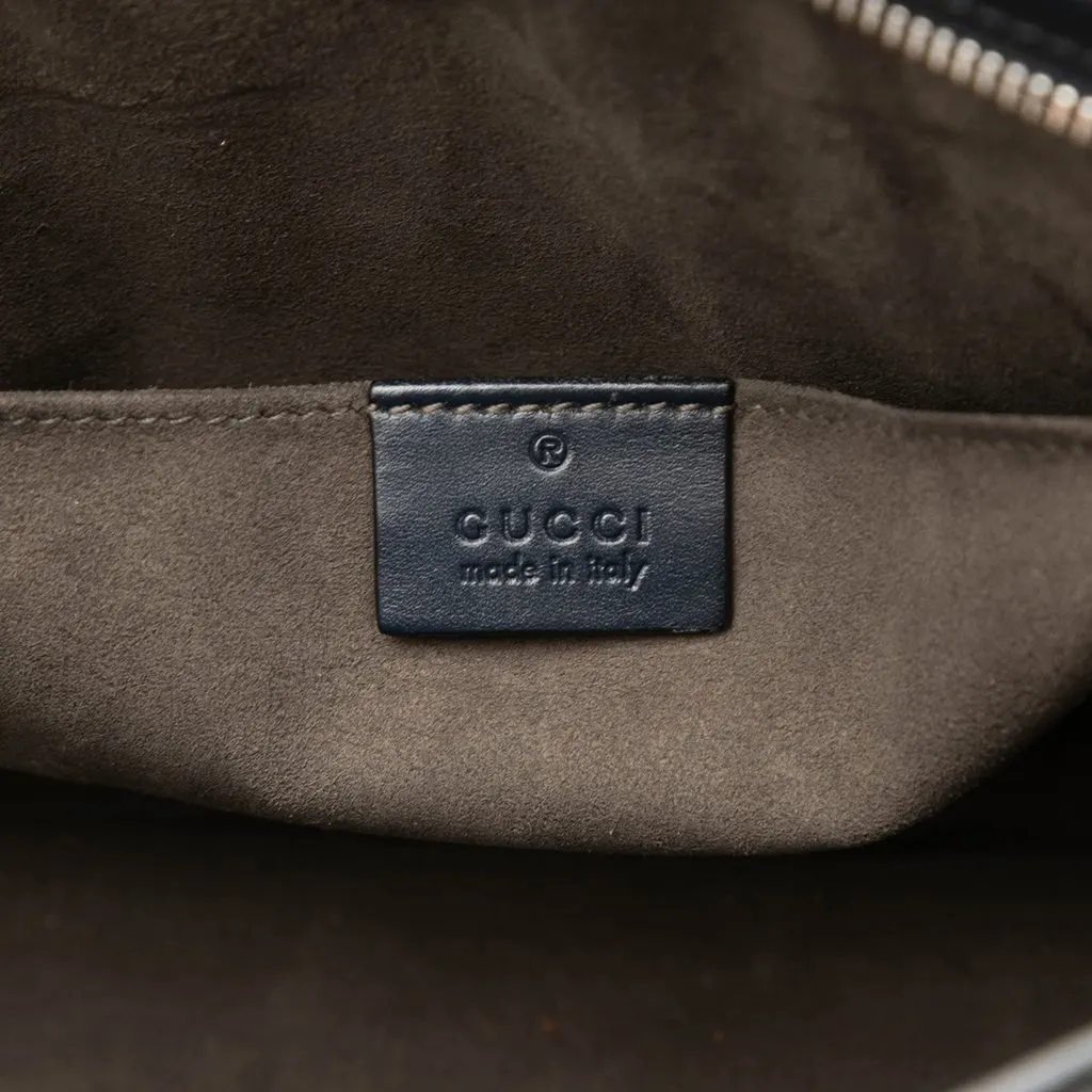 Gucci Guccissima Web Clutch Blue Leather Very good - Box View
