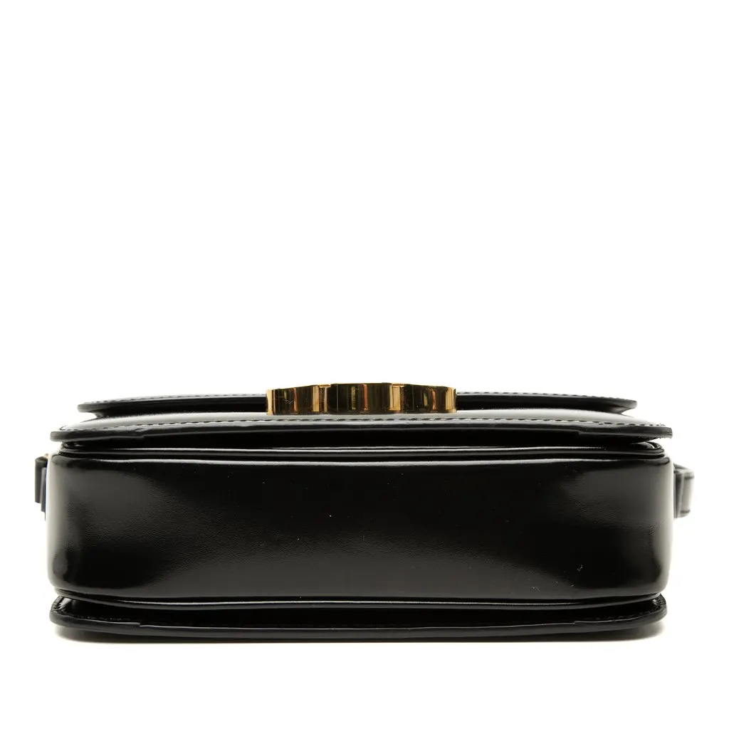 Celine Teen Shiny Calfskin Triomphe Crossbody Black Leather Very good - Inside View