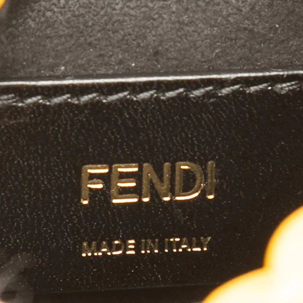 Fendi Nappa Logo Neck Phone Pouch Yellow Leather Very good - Box View