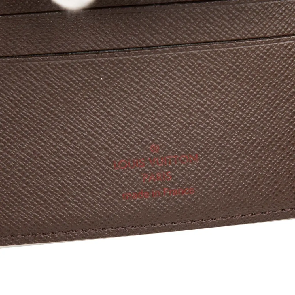 Louis Vuitton Damier Ebene Slender Wallet Brown Very good - Box View