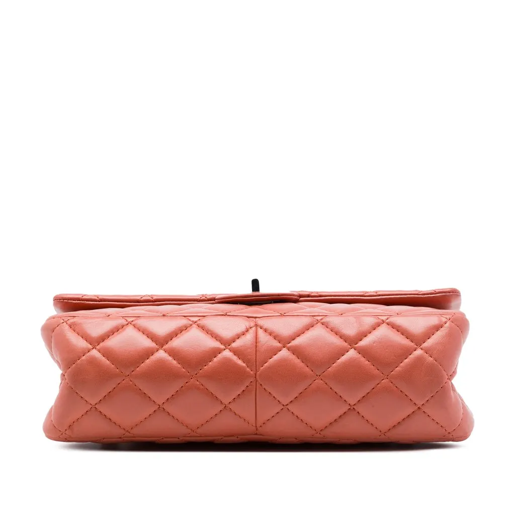 Chanel Quilted Lambskin Reissue 2.55 Double Flap 226 Orange Leather Very good - Inside View