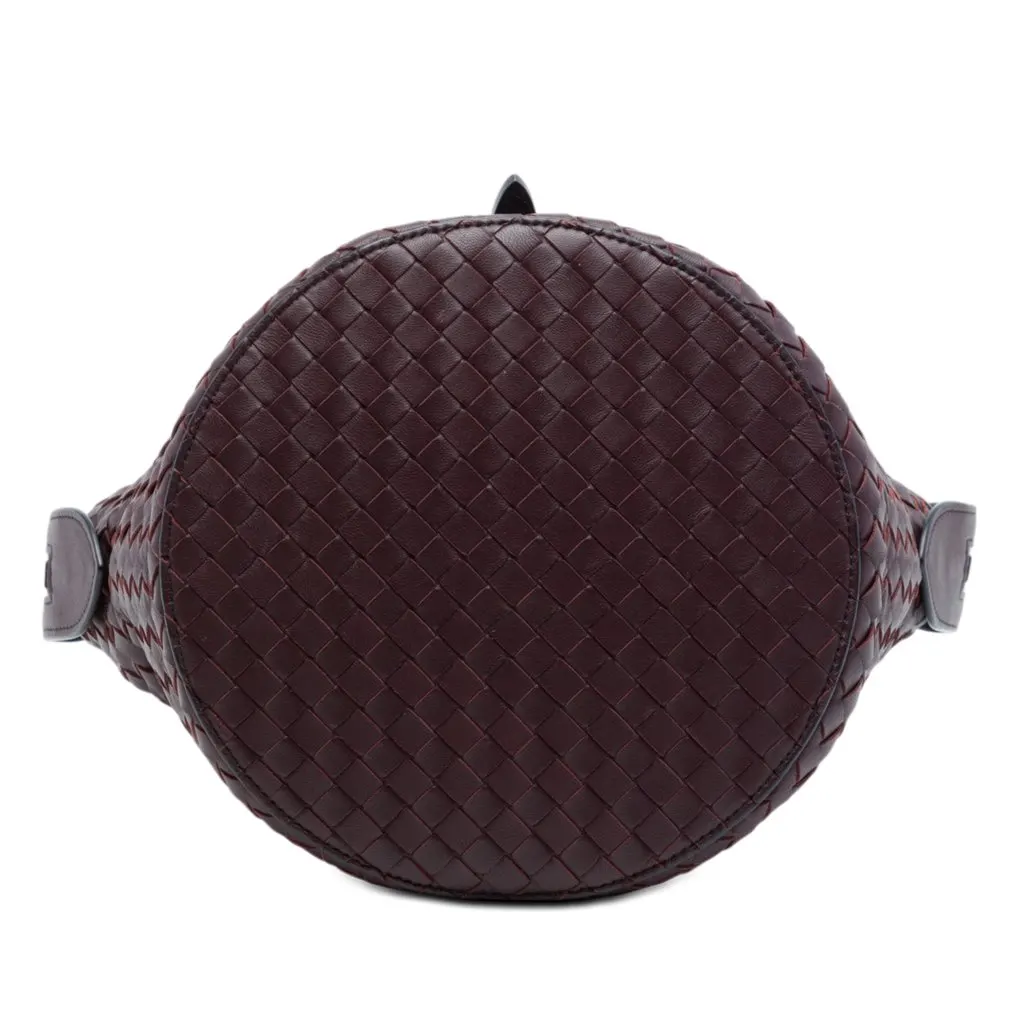 Bottega Veneta Nappa Intrecciato Tambura Satchel Red Leather Very good - Inside View