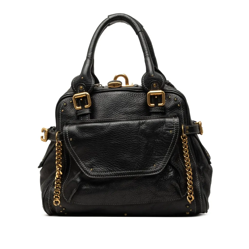 Chloé Leather Paddington Capsule Tote Black Leather Very good - Front View