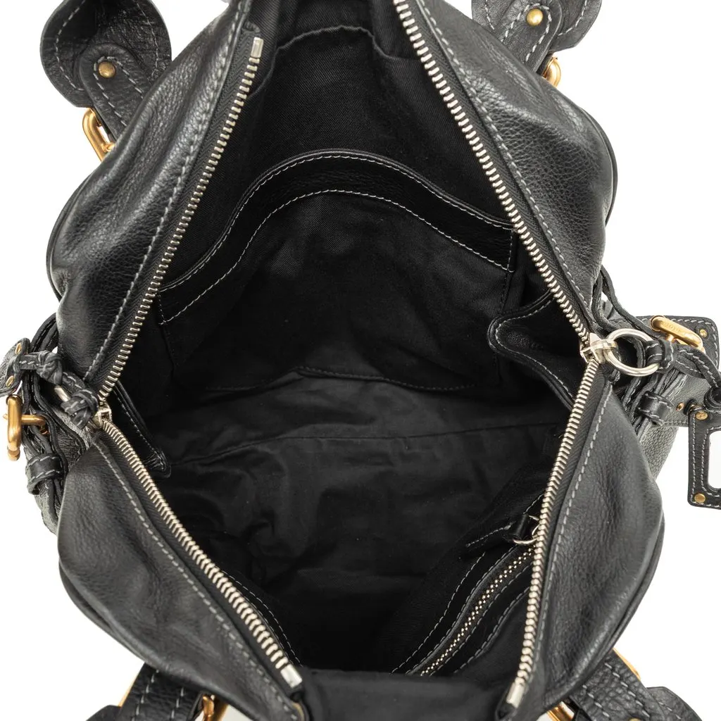 Chloé Leather Paddington Capsule Tote Black Leather Very good - Model View
