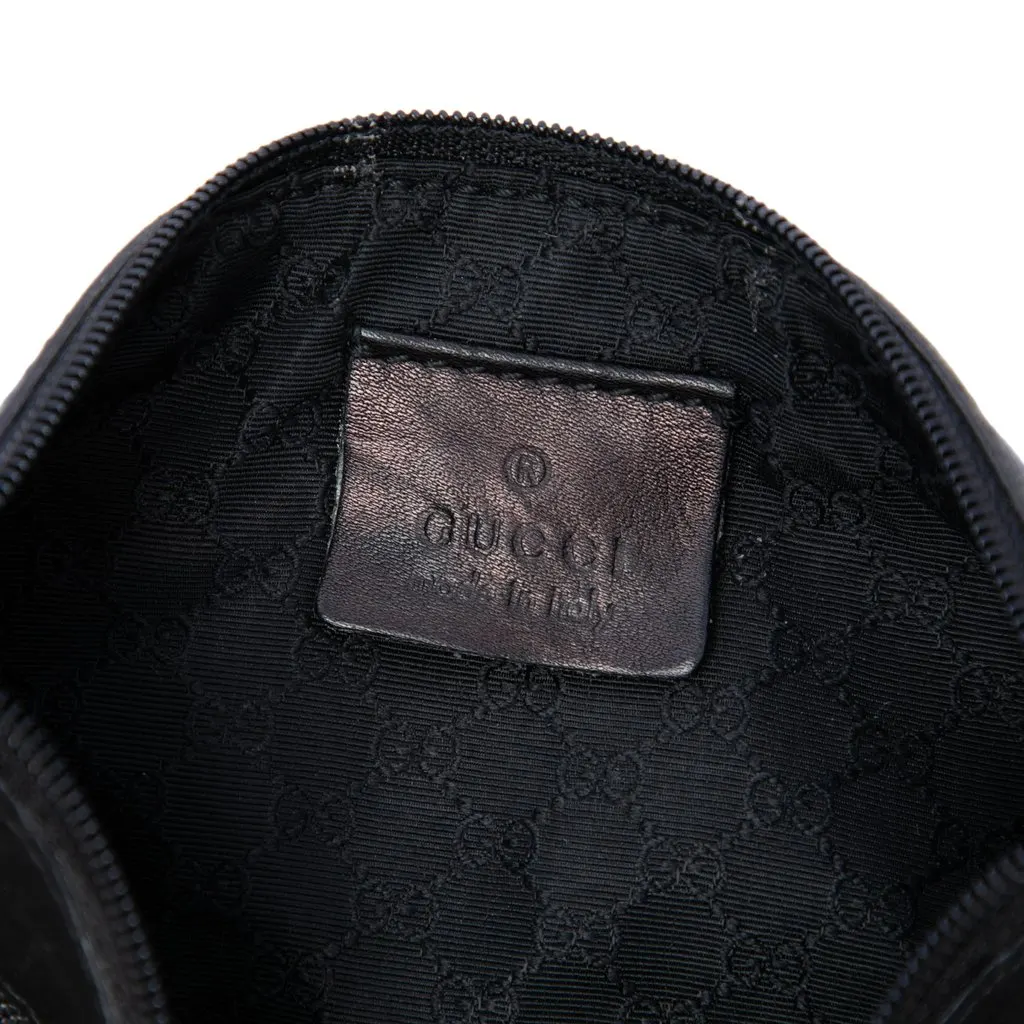 Gucci Denim Web Shoulder Bag Black Very good - Box View