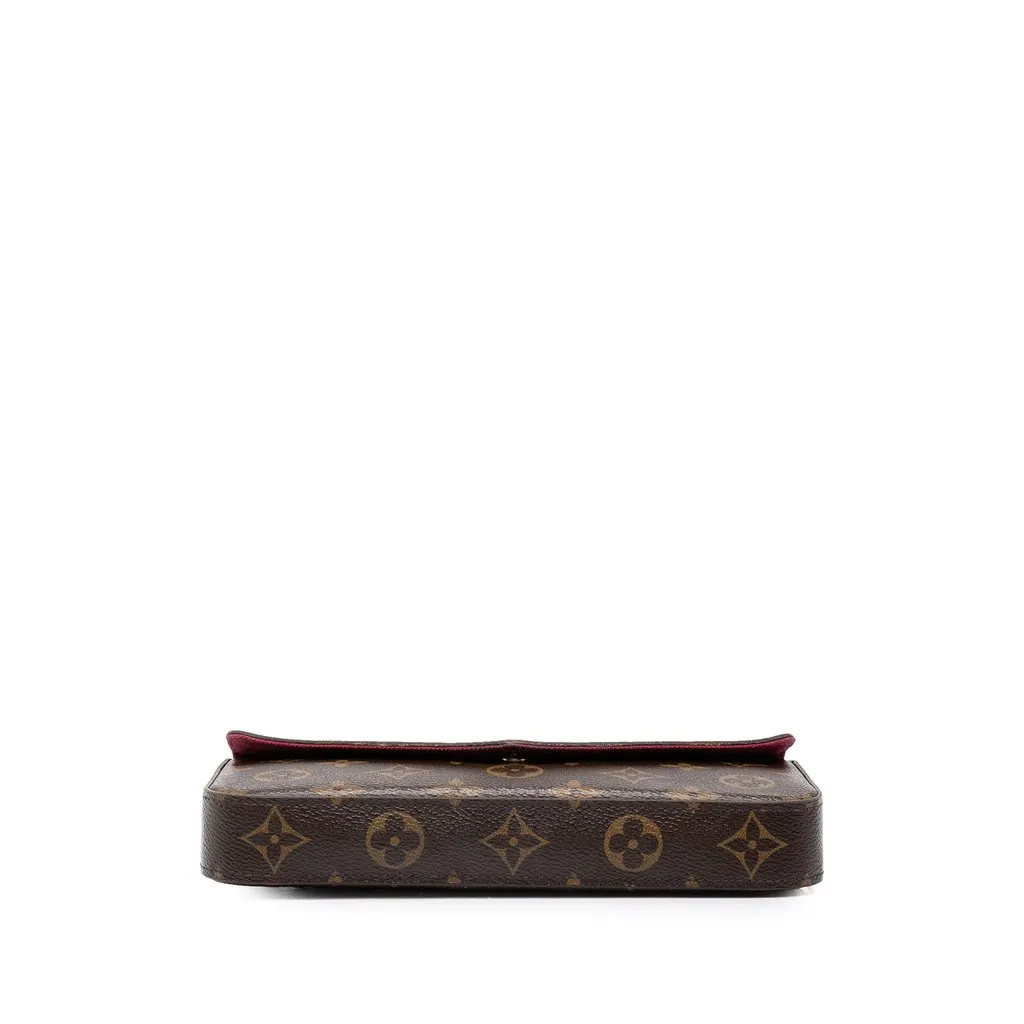 Louis Vuitton Monogram Pochette Felicie Brown Canvas Good - Inside View