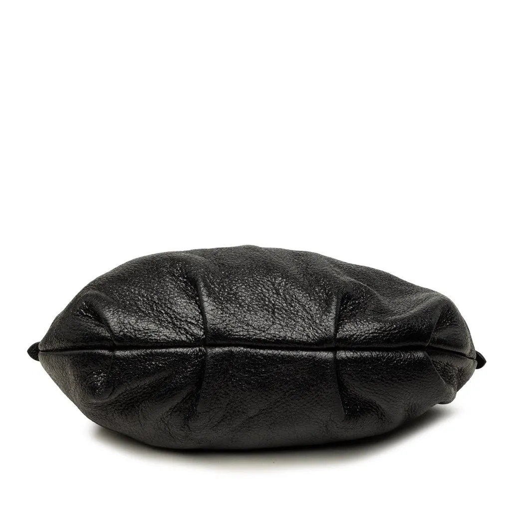 Prada Pleated Cervo Lux Hobo Black Leather Very good - Inside View