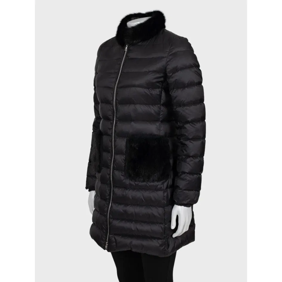 Moncler Down Puffer Jacket XXS Pre-owned MultiColor Polyamide Good - Back View