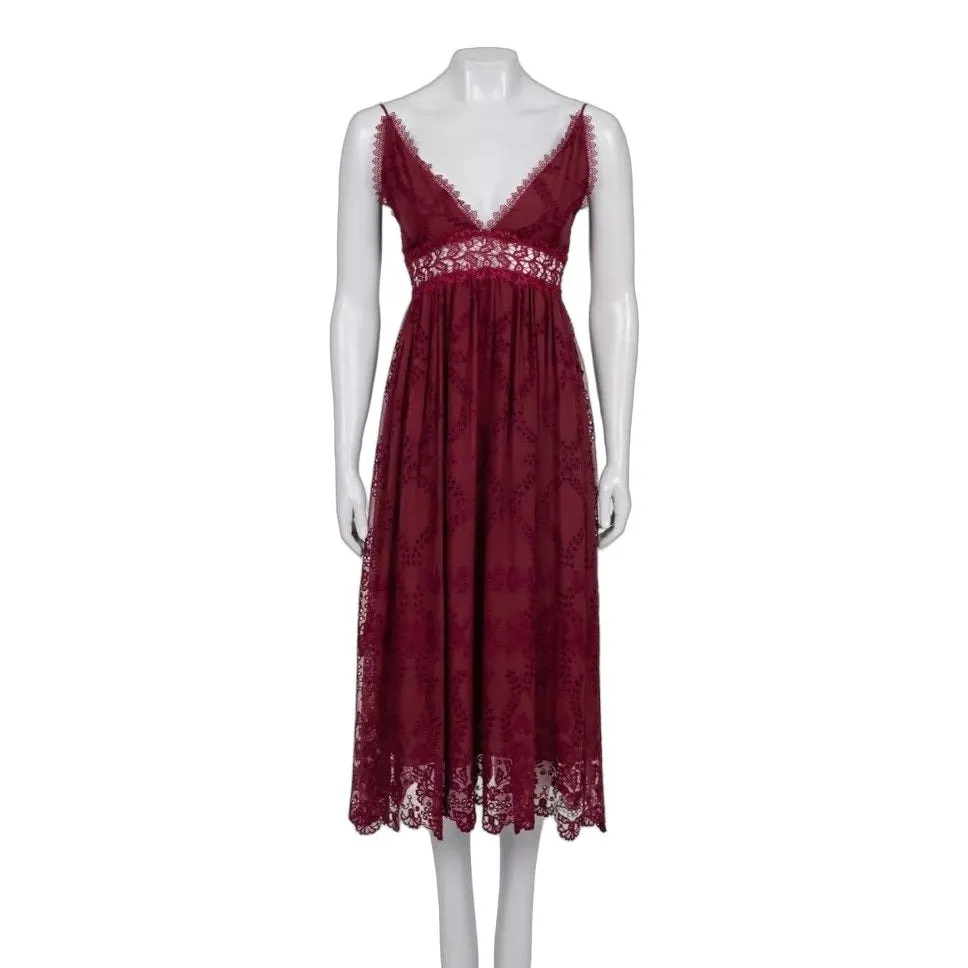 Zimmermann NWOT Zimmermann Silk Lace Trim Sundress Slip Dress Size US 0 XXS Pre-owned