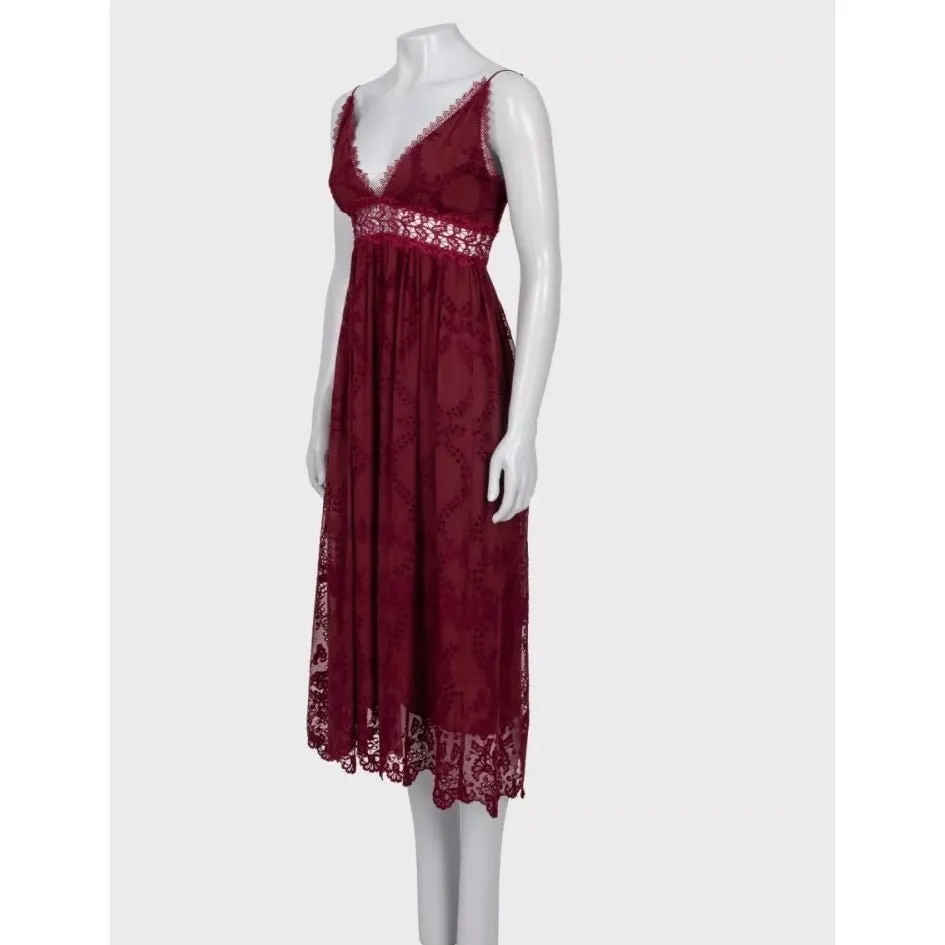 Zimmermann NWOT Zimmermann Silk Lace Trim Sundress Slip Dress Size US 0 XXS Pre-owned MultiColor Silk Never worn - Back View