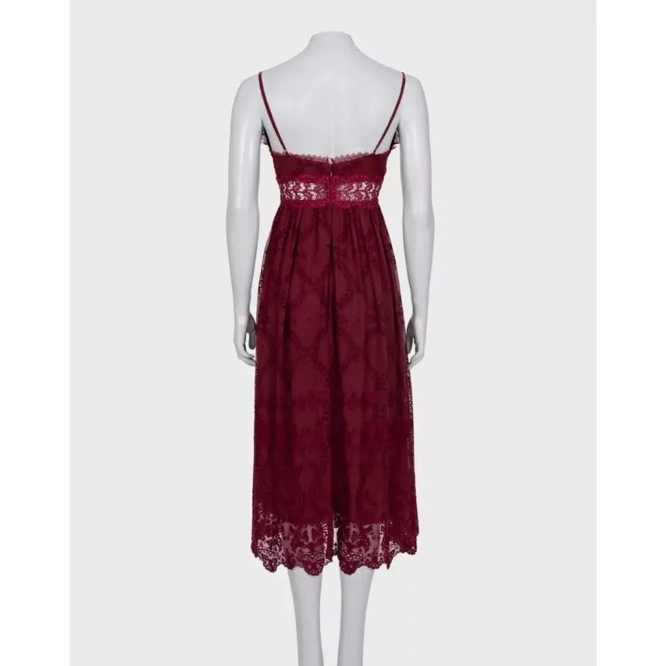 Zimmermann NWOT Zimmermann Silk Lace Trim Sundress Slip Dress Size US 0 XXS Pre-owned MultiColor Silk Never worn - Inside View