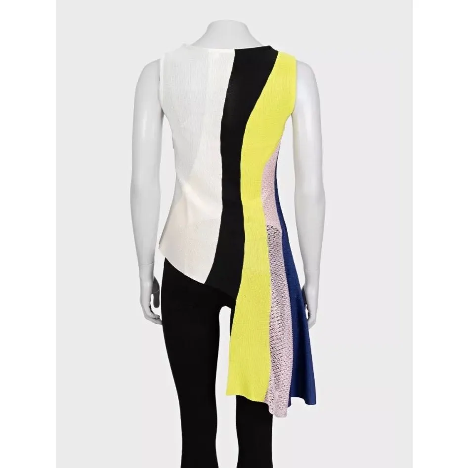 Dior Viscose Asymmetric Hem T-Shirt Top IT 42 M Pre-owned MultiColor Good - Back View