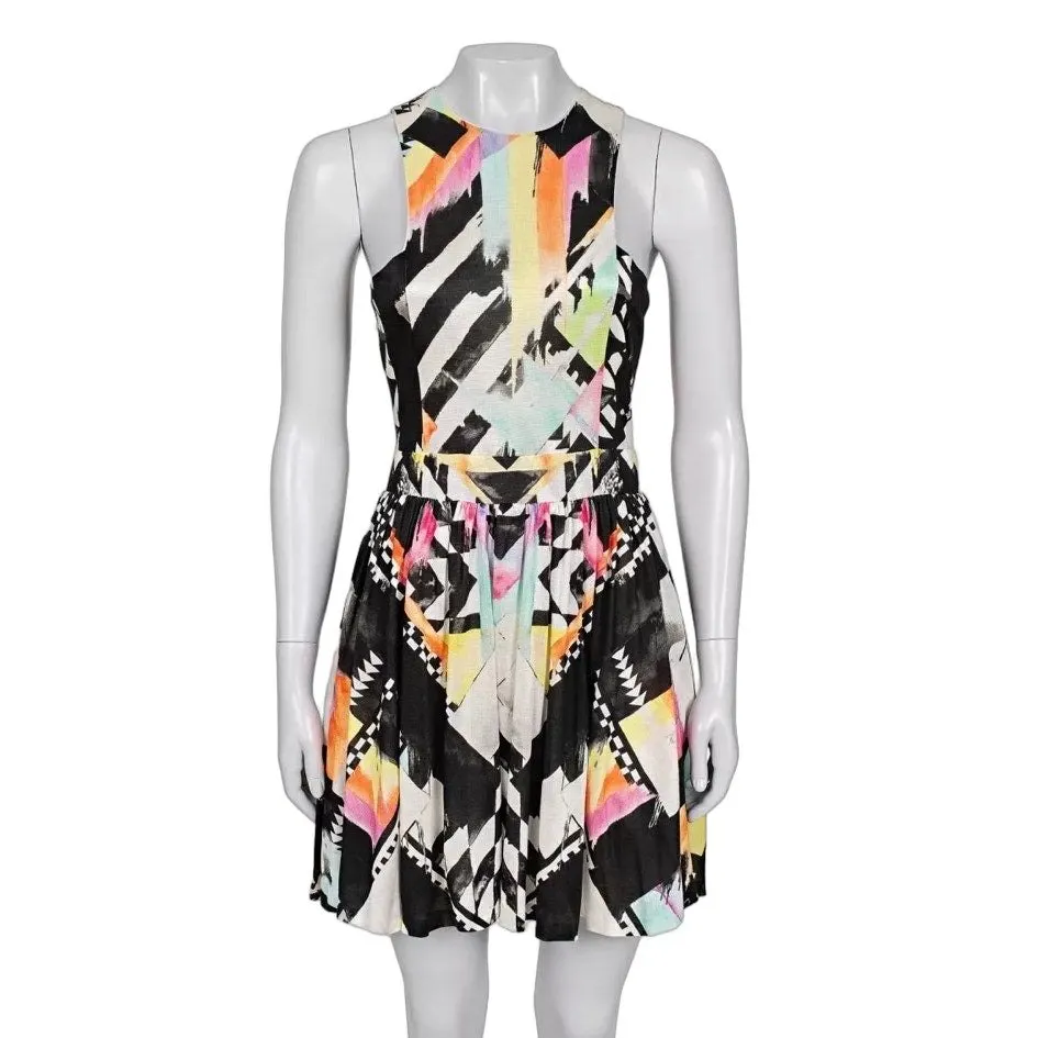 Balmain NWOT Balmain Off Shoulder Fitted Dress Viscose Silk Blend Sz.38 Pre-owned