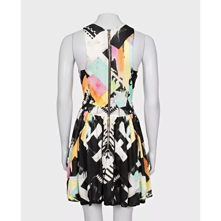 Balmain NWOT Balmain Off Shoulder Fitted Dress Viscose Silk Blend Sz.38 Pre-owned MultiColor Silk Never worn, with tag - Inside View