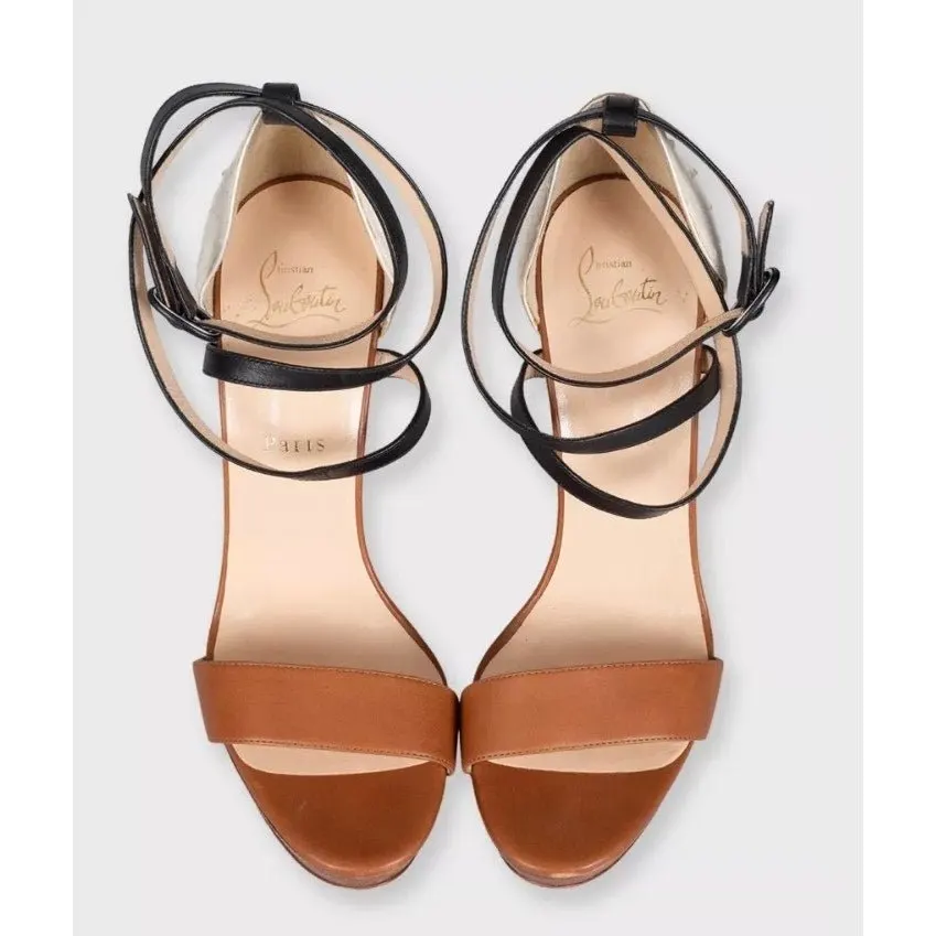 Christian Louboutin Leather High-Heel Sandals 38.5 EU Pre-owned MultiColor Leather Good - Back View