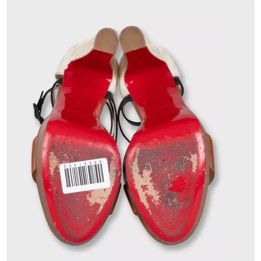 Christian Louboutin Leather High-Heel Sandals 38.5 EU Pre-owned MultiColor Leather Good - Box View