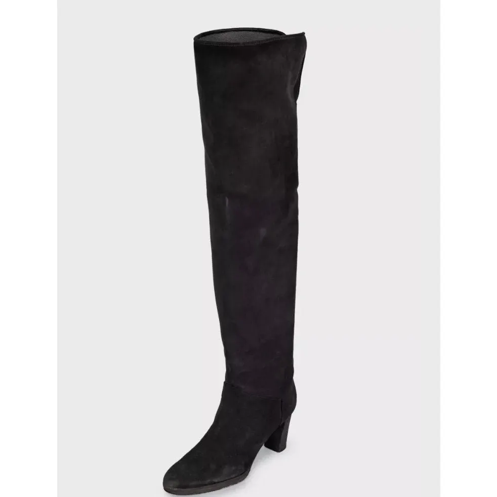 Loro Piana Brown Suede Heeled Boots - EU 39 Pre-owned Brown Suede Good - Inside View