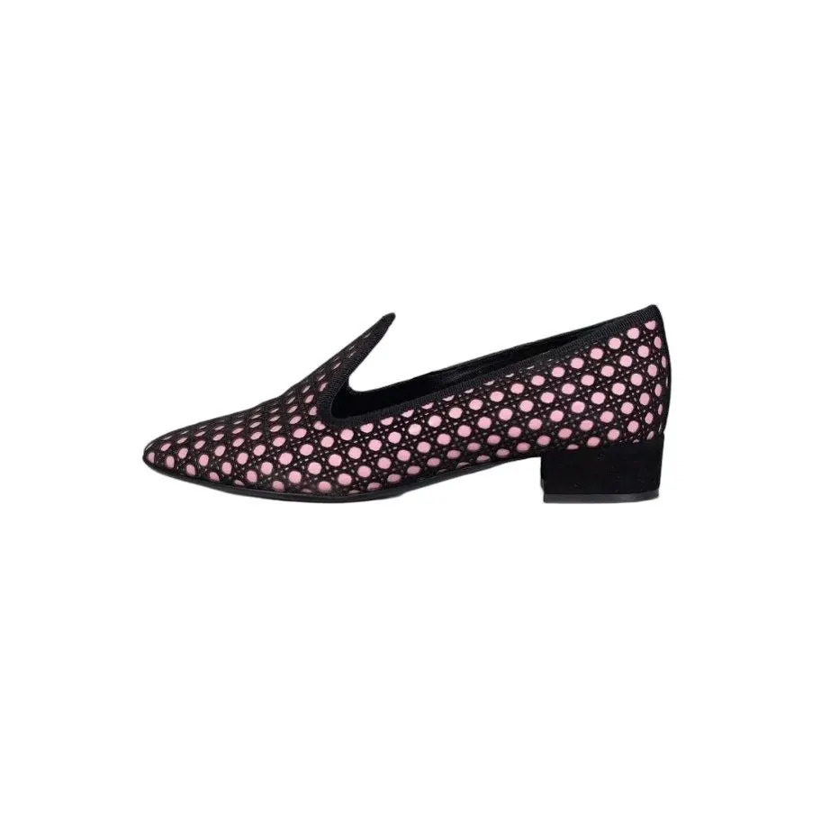 Dior Black Suede Perforated Ballet Flats Sz.37 Pre-owned Black Suede Good - Front View