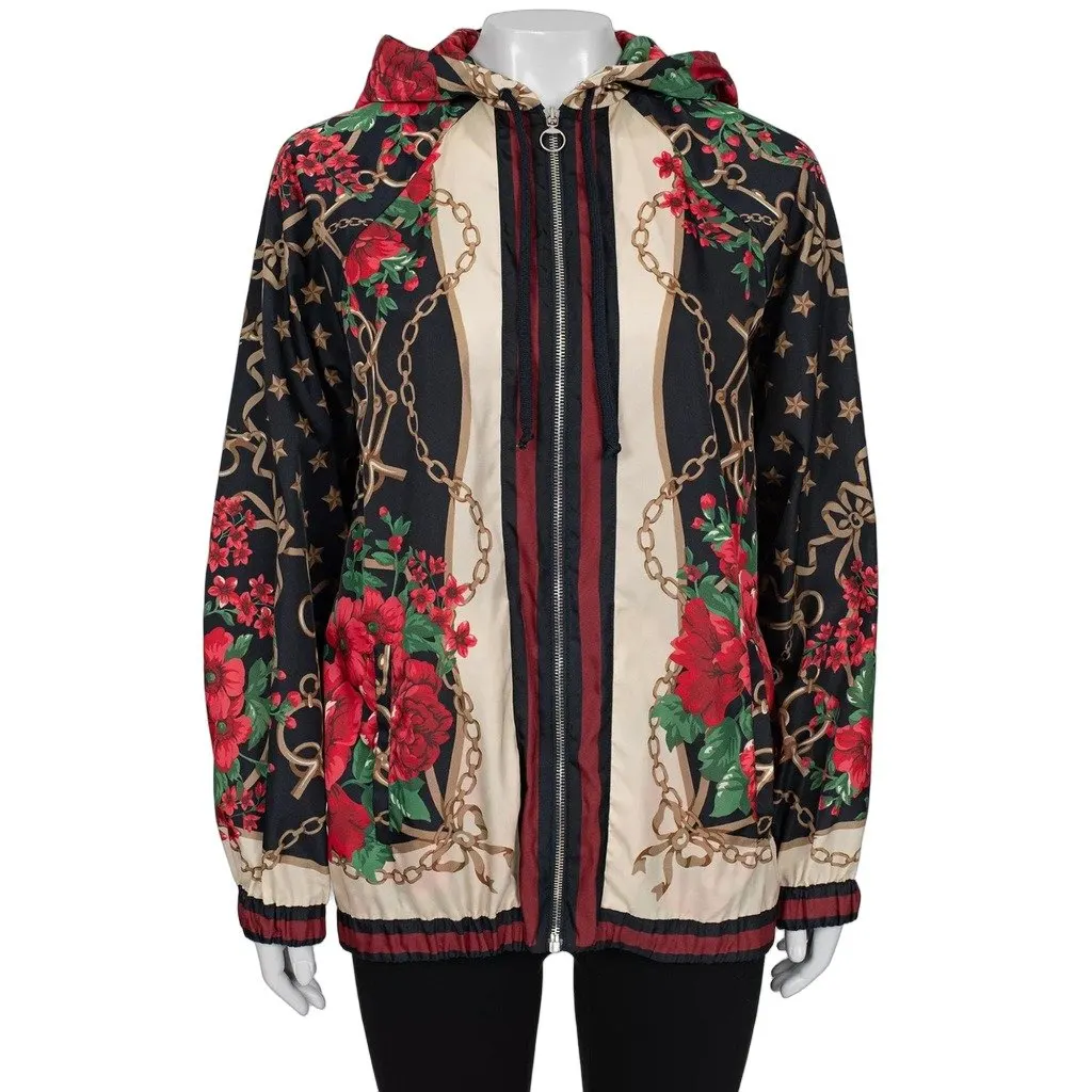 Gucci NWOT Gucci Women's Floral Print Slim Fit Jacket Sz S Pre-owned
