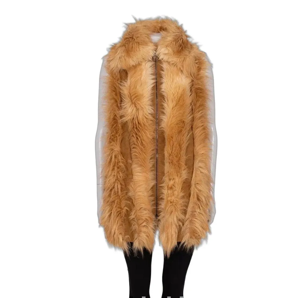 Stella McCartney NWT Stella McCartney Orange Faux Fur Vest Size S Pre-owned