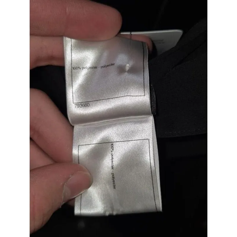 Chanel NWOT CHANEL Black Pleated Skirt - Timeless Tailored Fit, FR 40 L Pre-owned Black Wool Never worn, with tag - Box View
