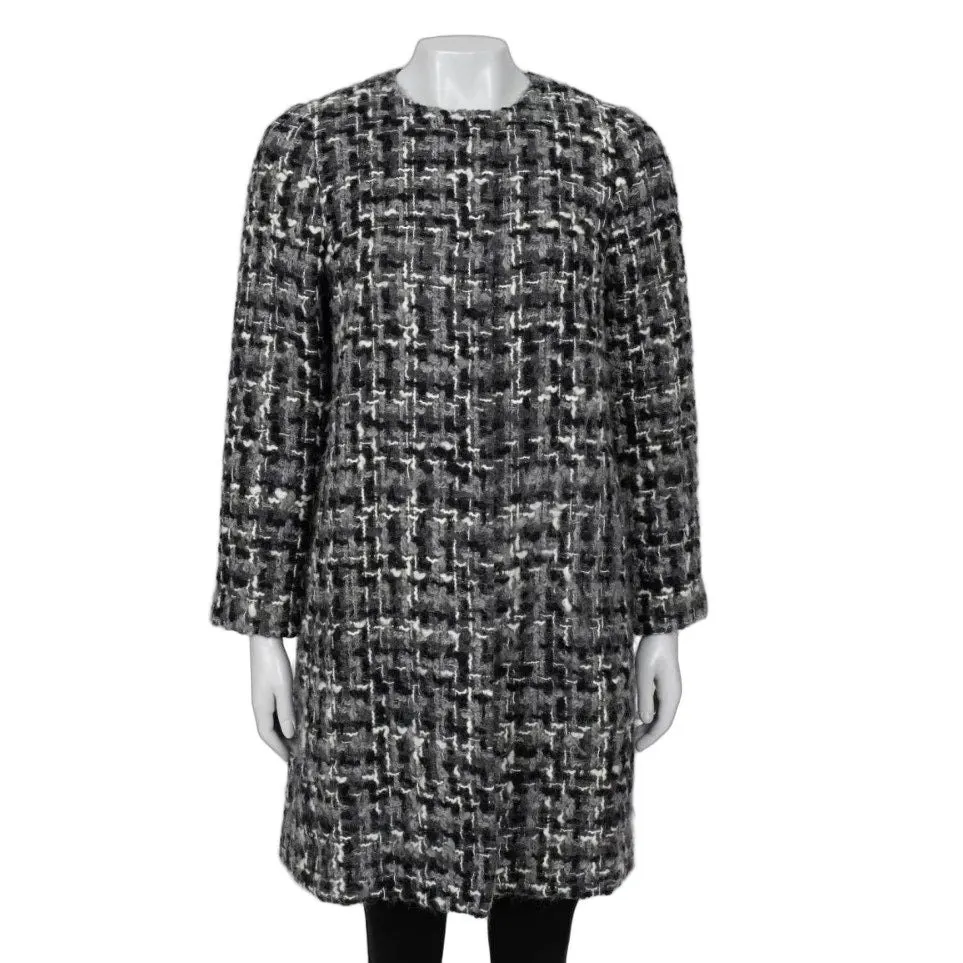 Dolce & Gabbana Wool Blend Collarless Coat Sz.40 Pre-owned
