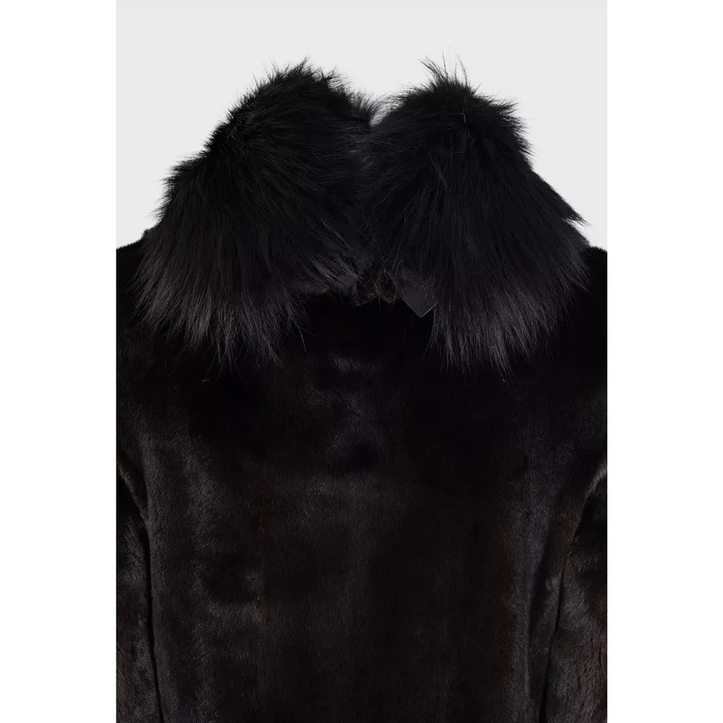 Unsigned Black Coat Straight Cut IT 40 S Black Good - Box View