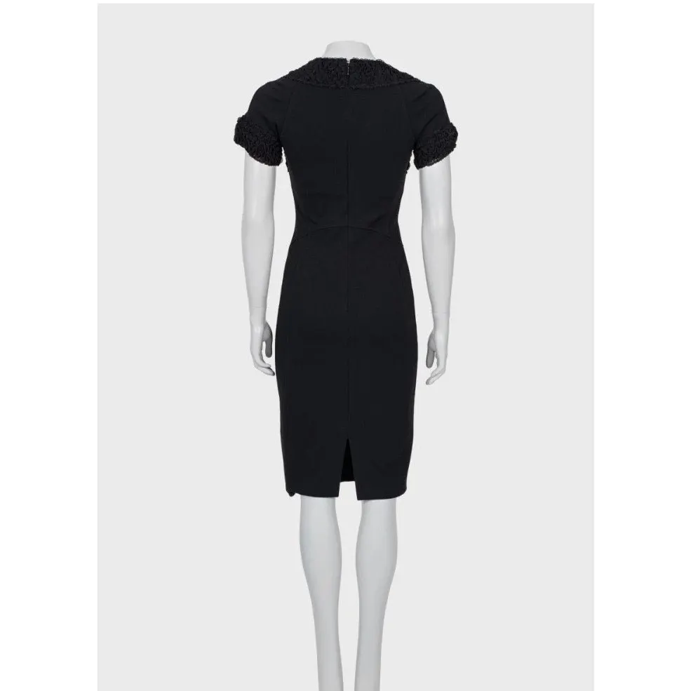 Roberto Cavalli Gold Tone Hardware Fitted Dress 40/S Pre-owned Gold Polyamide Good - Inside View